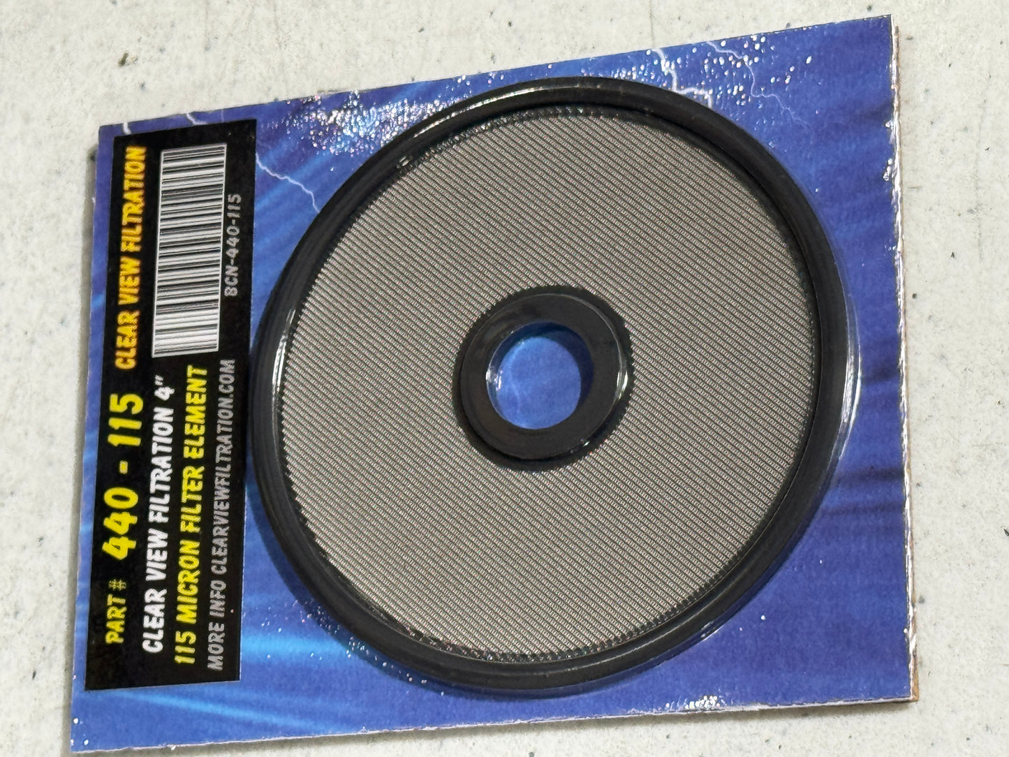 4" Replacement 115 Micron Element for Clear View Filter